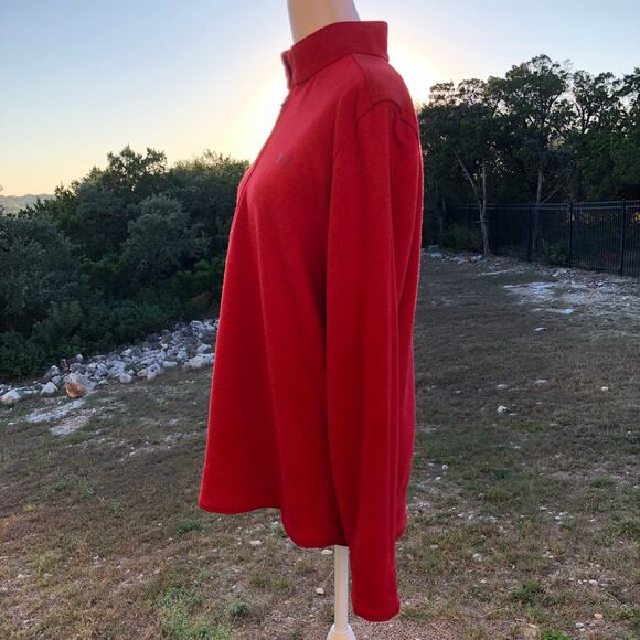 Under Armour Men's Cold Gear Quarter Zip Pullover Medium Sweater Red Long Sleeve - Picture 4 of 16